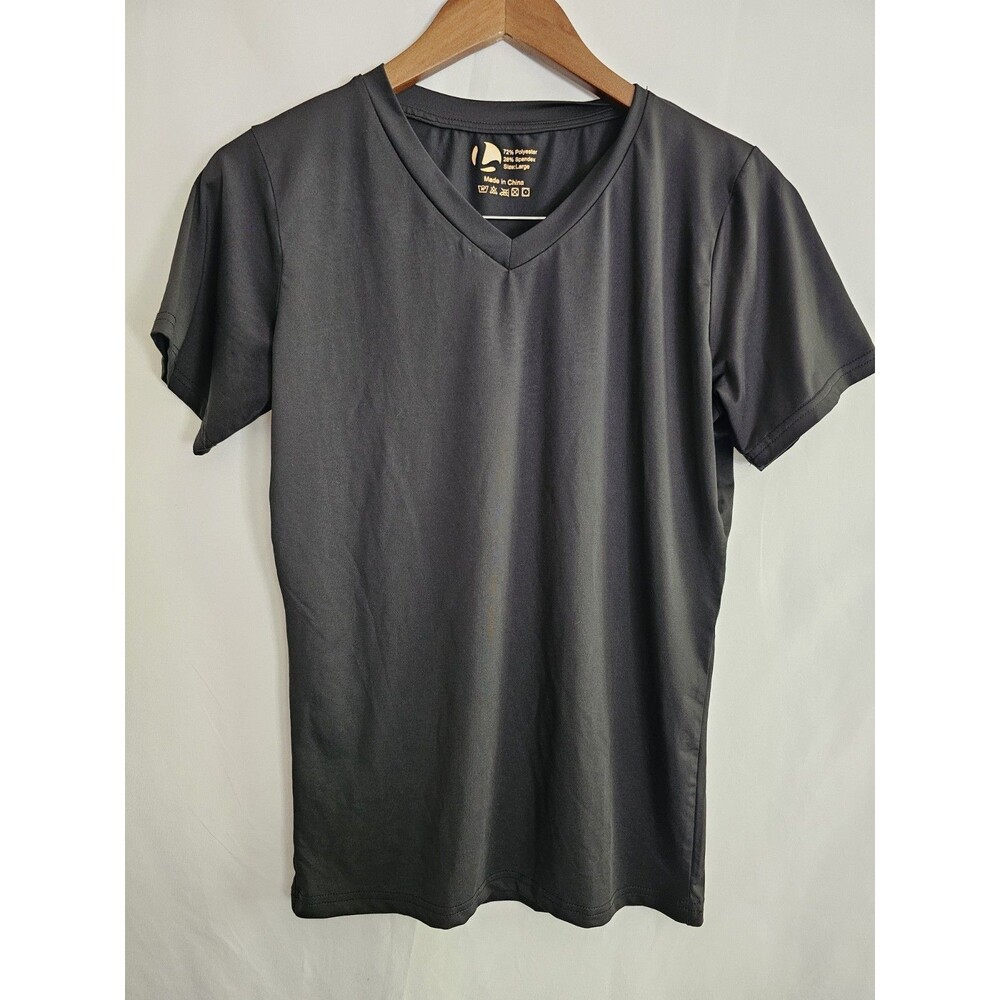 Black Shirt Boys Dri Fit Short Sleeve Top Size Large